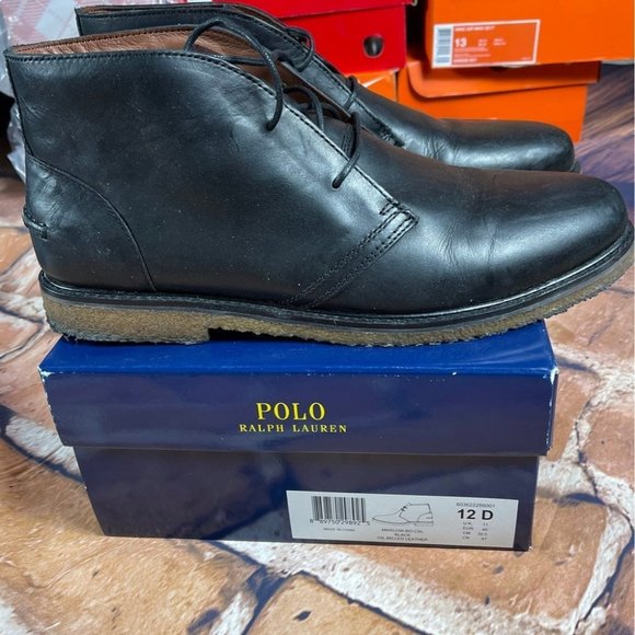 Polo Ralph Lauren Men\'s Marlow Chukka Boot 12 Blk main image 8